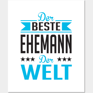 Beste ehemann der welt (black) Posters and Art